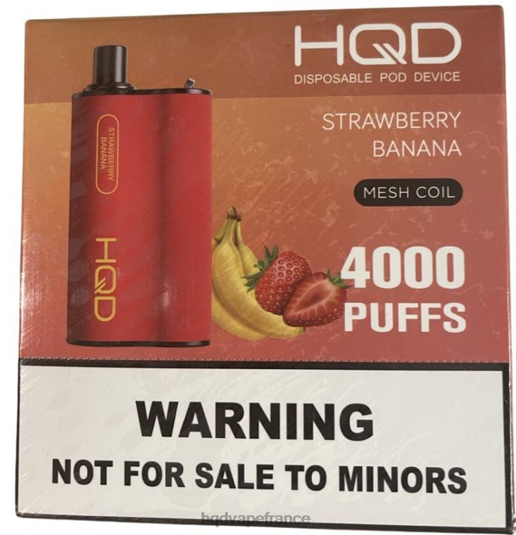 HQD Flavors Vape - HQD BOX 4000 bouffées fraise banane D268470