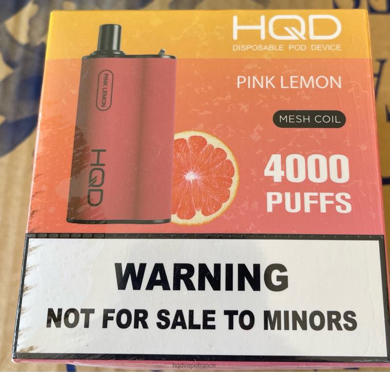 HQD Online Shop - HQD BOX 4000 bouffées citron rose D268475