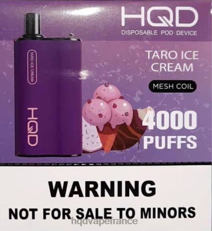 HQD Vape France - HQD BOX 4000 bouffées glace au taro D268471