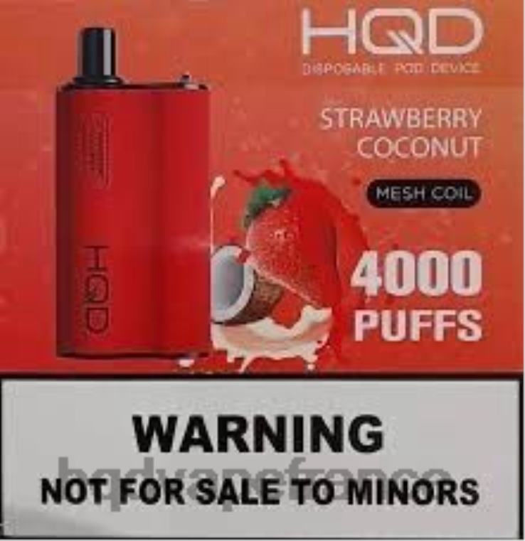 HQD Vape Paris - HQD BOX 4000 bouffées fraise noix de coco D2684112