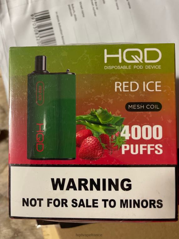 HQD Vape Shop - HQD BOX 4000 bouffées glace rouge D2684106