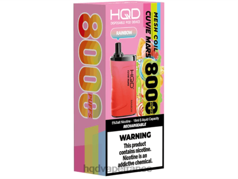 HQD Flavors Vape - HQD CUVIE MARS jetable arc-en-ciel D2684240