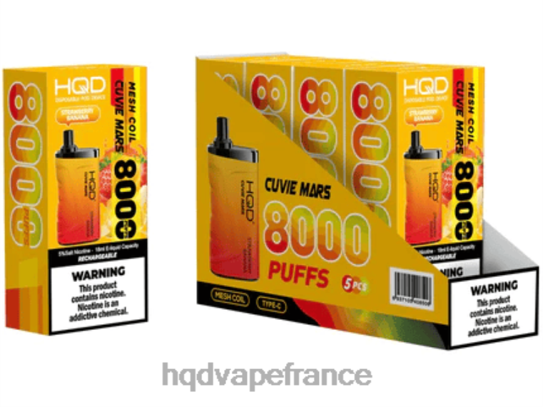 HQD Online Shop - HQD CUVIE MARS jetable fraise banane D2684255