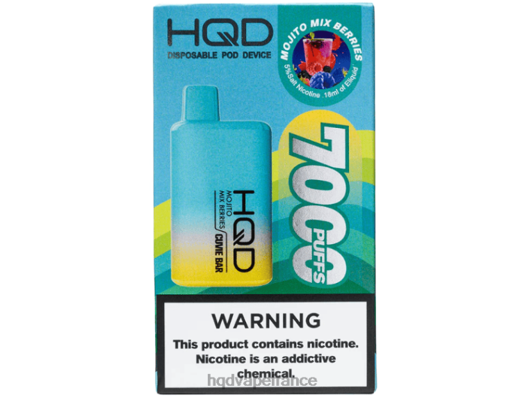 HQD Vape Online Shop - HQD CUVIE BAR jetable Mojito, mélange de baies D2684224