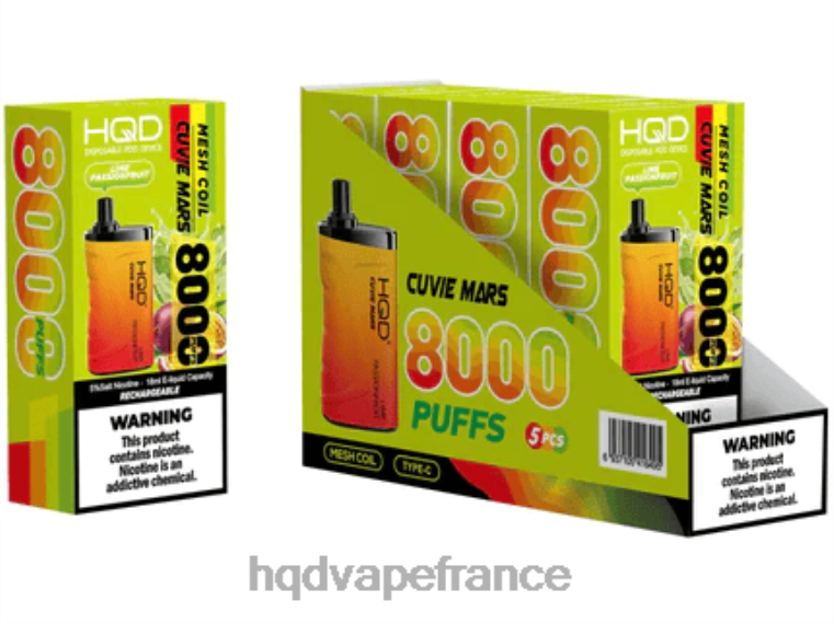 HQD Vape Price - HQD CUVIE MARS jetable fruit de la passion citron vert D2684208