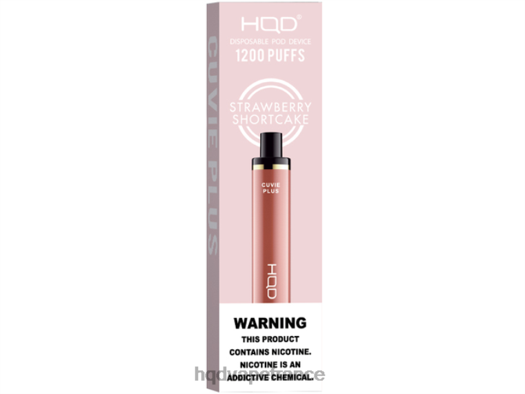 HQD Vape Review - HQD CUVIE PLUS vape jetable tarte sablée à la fraise D2684259