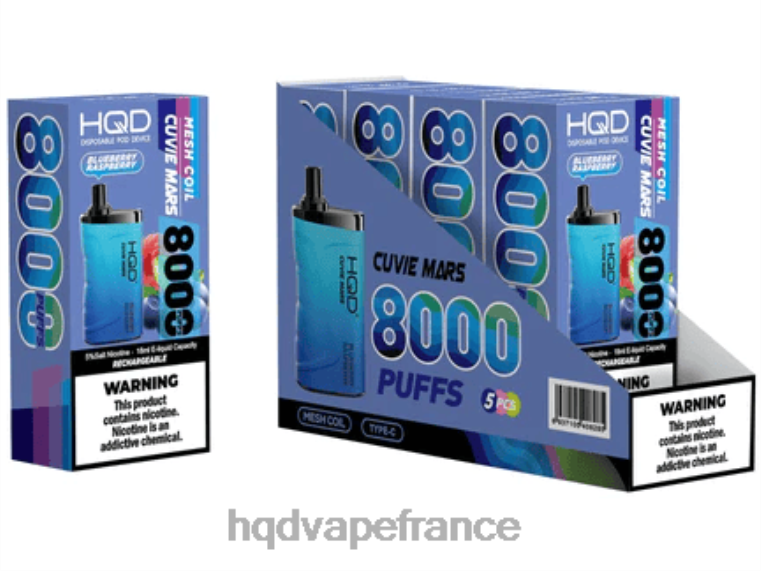 HQD Vape Shop - HQD CUVIE MARS jetable myrtille framboise D2684146