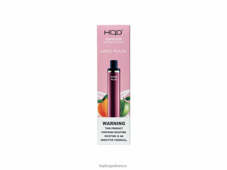 HQD Vape Store - HQD CUVIE PLUS vape jetable pêche aux pommes D2684127