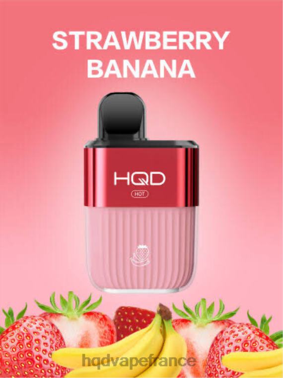 HQD Vape Review - HQD HOT 5000 bouffées fraise banane D268469