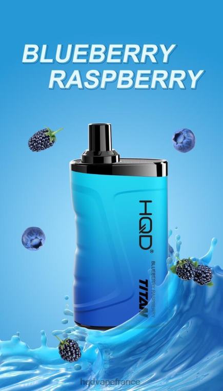 HQD Flavors Vape - HQD TITAN 7000 bouffées myrtille framboise D268410