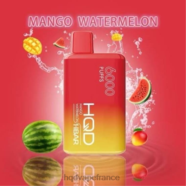 HQD Online Shop - HQD HBAR 6000 bouffées pastèque mangue D268455