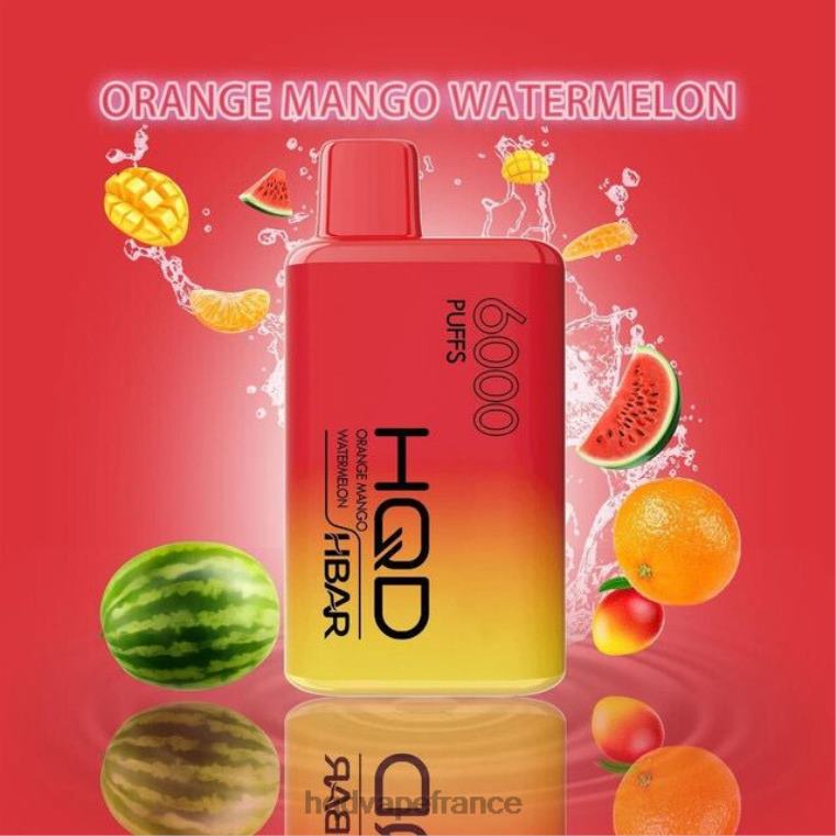 HQD Vape Online Shop - HQD HBAR 6000 bouffées pastèque mangue orange D268454