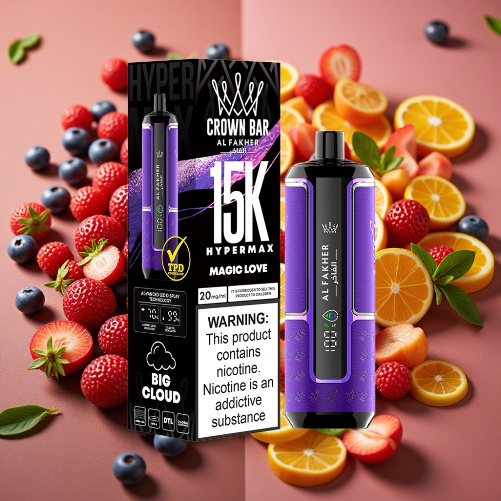 Al Fakher Crown Bar 15K Hypermax 22ml 600mAh Type-C Amour Magique