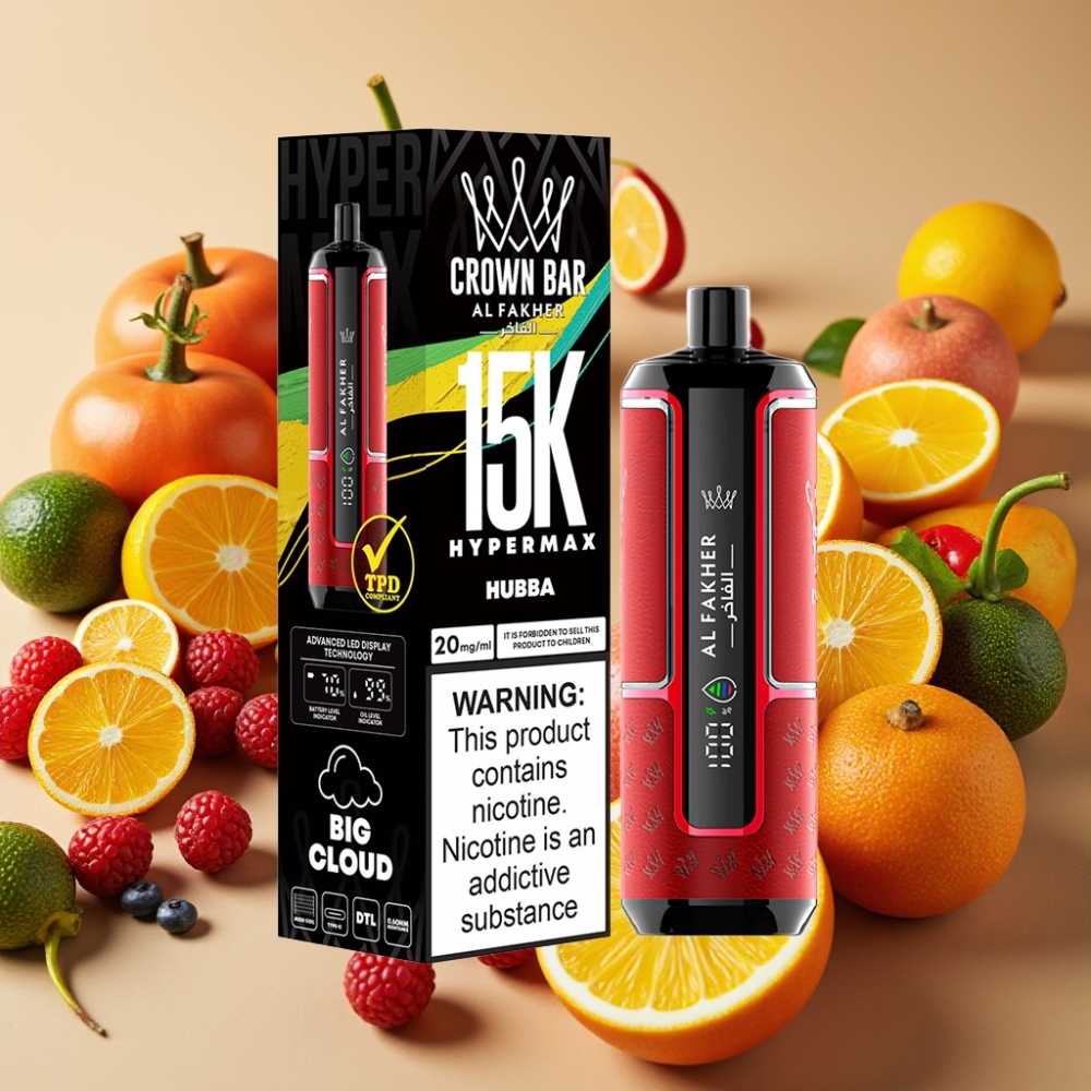 Al Fakher Crown Bar 15K Hypermax Hubba 22ml 600mAh 15K bouffées