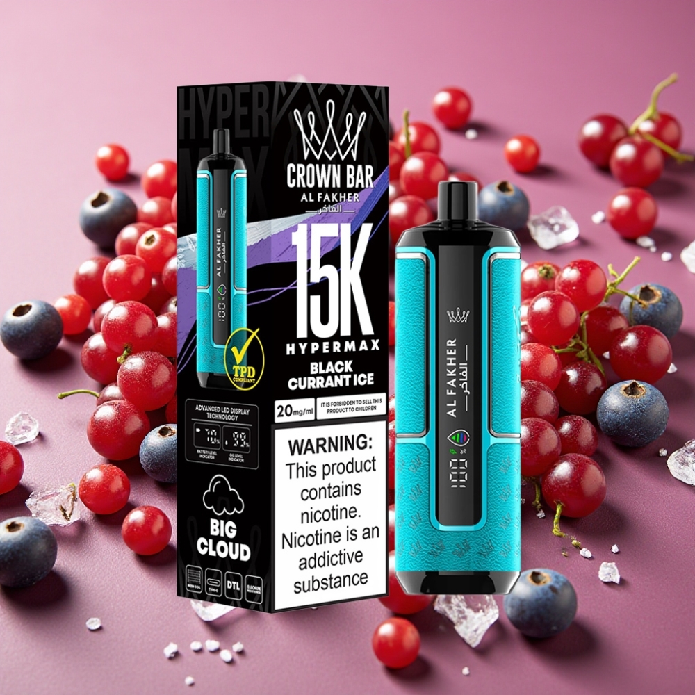 Al Fakher Crown Bar 15K Hypermax Kit Disposable 15K Puffs 22ml 6mg Type-C DTL