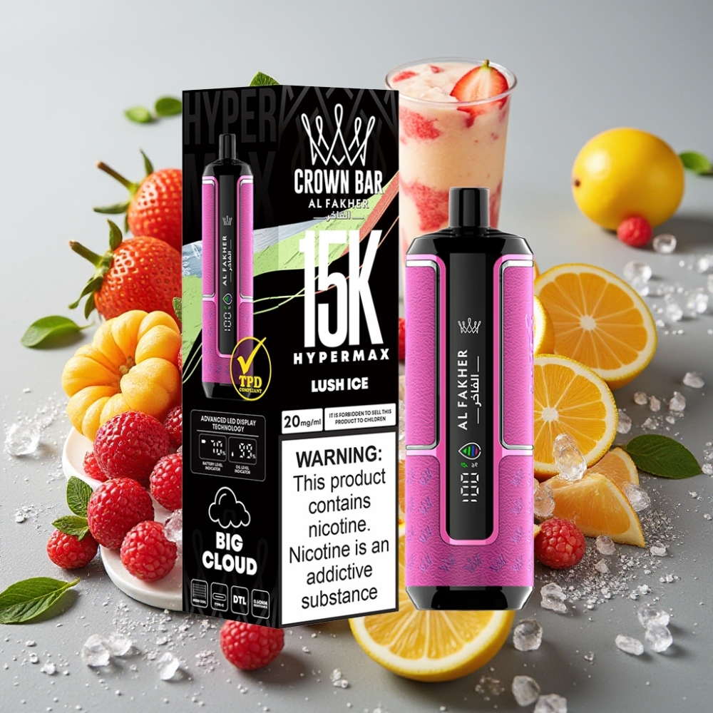 Al Fakher Crown Bar 15K Hypermax Kit Jetable Luch Ice 22ml 600mAh Type-C