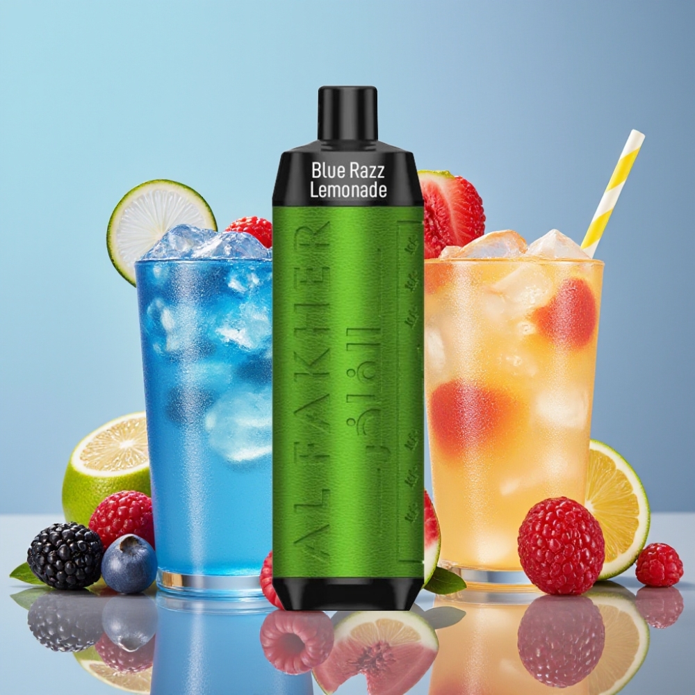 Al Fakher Crown Bar 8000 Crystal Disposable Vape Blue Razz Limonade 18ml 5mg 600mAh