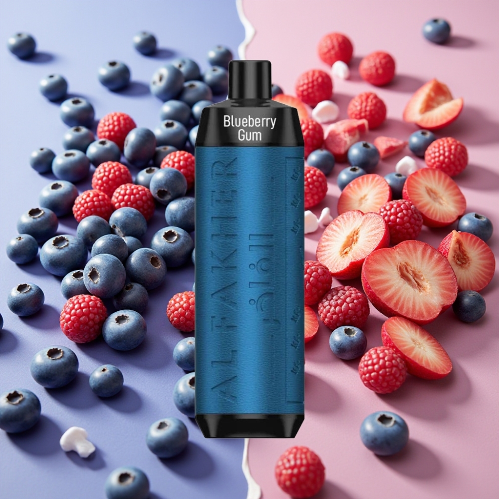 Al Fakher Crown Bar 8000 Crystal Disposable Vape Chewing-gum Myrtille 18ml 5mg 8000 Puffs