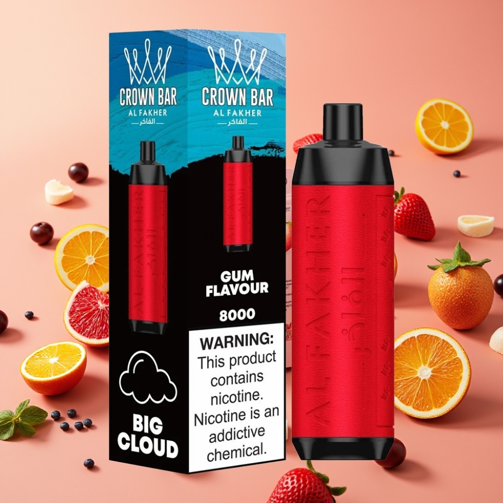 Al Fakher Crown Bar 8000 Crystal Disposable Vape Gomme - 18ml, 5mg, 0.6ohm
