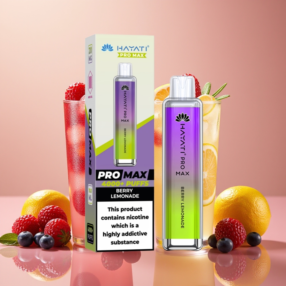 Hayati Pro Max 4000 Puffs 2%-5% Nicotine 1400mAh Citronnade aux Baies