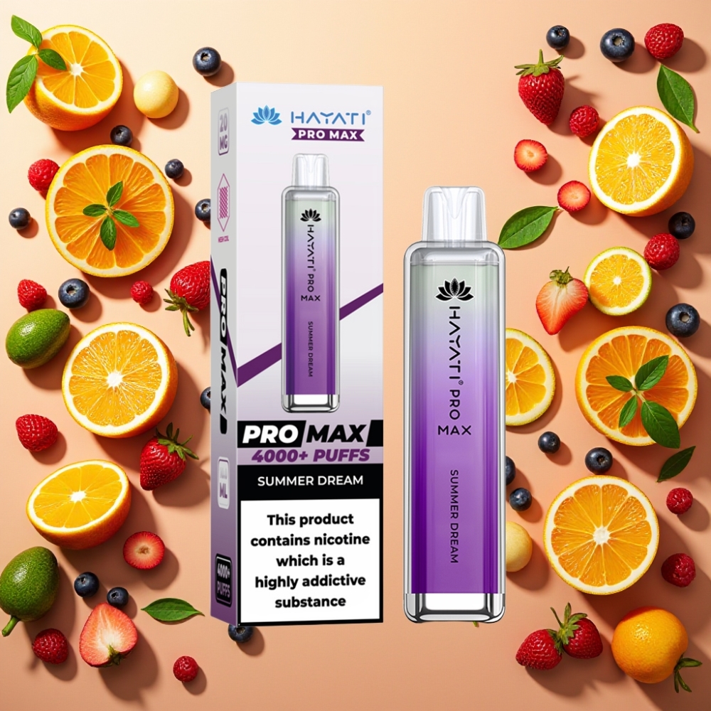 Hayati Pro Max 4000 Puffs 2ml/10ml 1400mAh Rêve d'Été France vape fournisseur