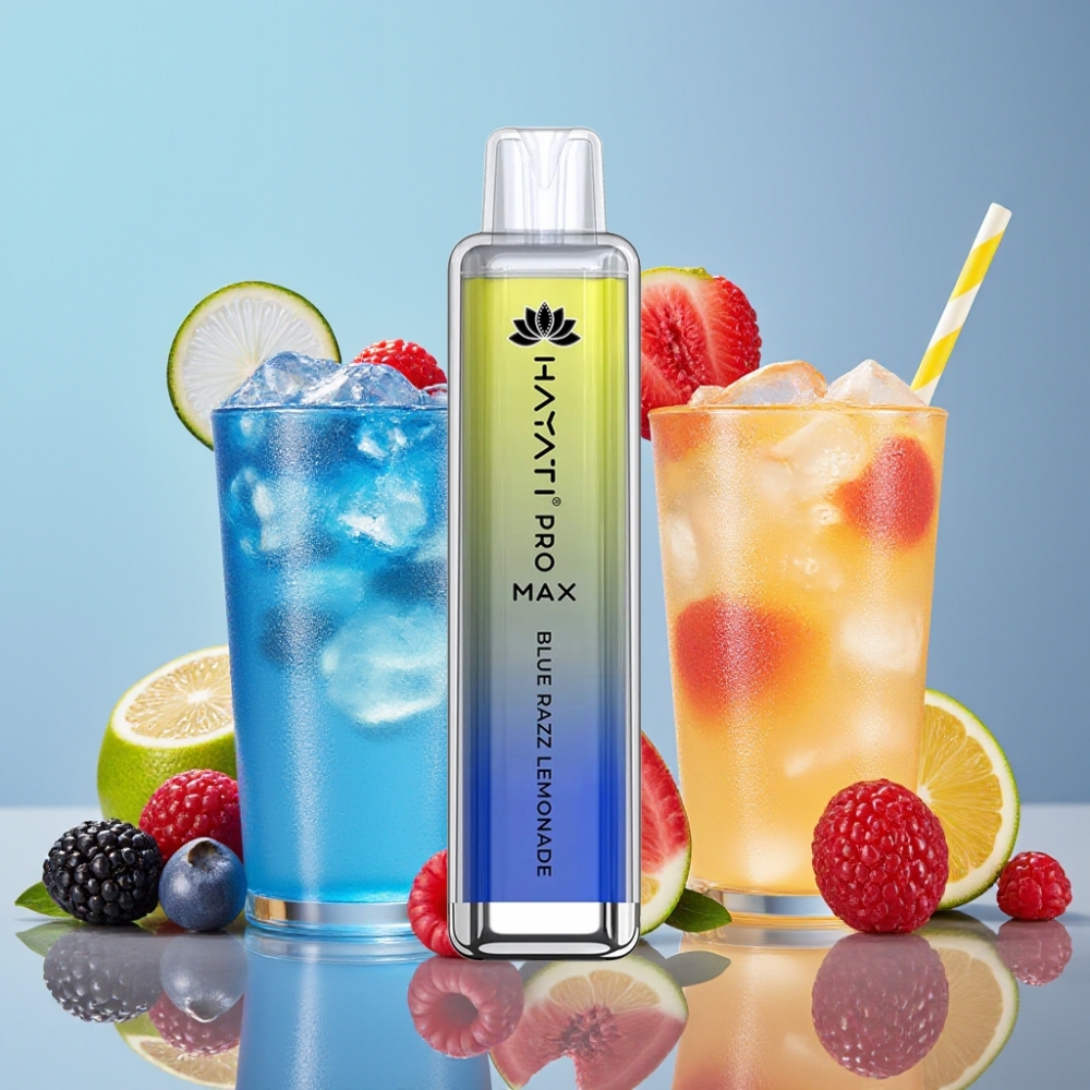 Hayati Pro Max 4000 Puffs Bleu Citronnade Framboise, 1400mAh, Rechargeable