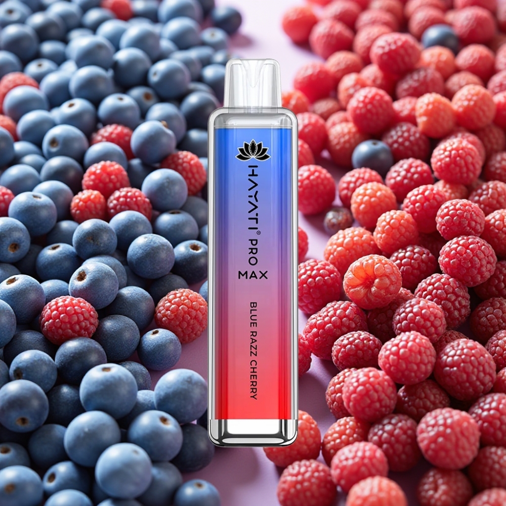 Hayati Pro Max 4000 Puffs Bleu Framboise Cerise, 5% Nicotine, 1400mAh, Rechargeable