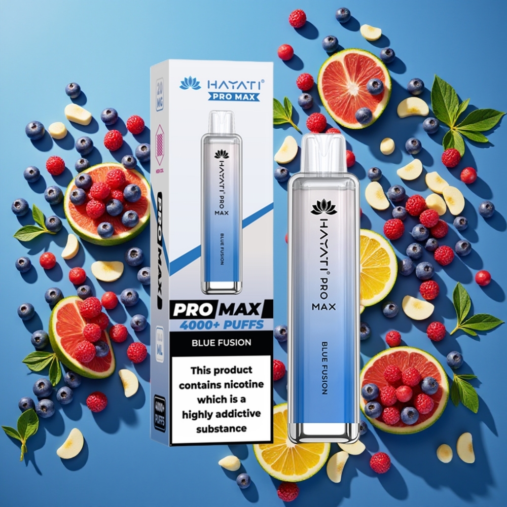 Hayati Pro Max 4000 Puffs Blue Fusion 1400mAh Rechargeable 2% 5%