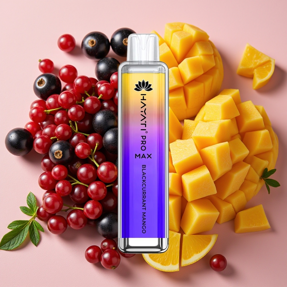 Hayati Pro Max 4000 Puffs Cassis Mangue - 1400mAh, Rechargeable, 2% & 5% Nicotine