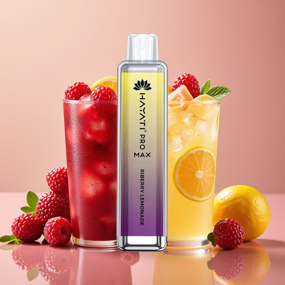 Hayati Pro Max 4000 Puffs Double Mesh 1.1 Ohm Rechargeable Citron Framboise