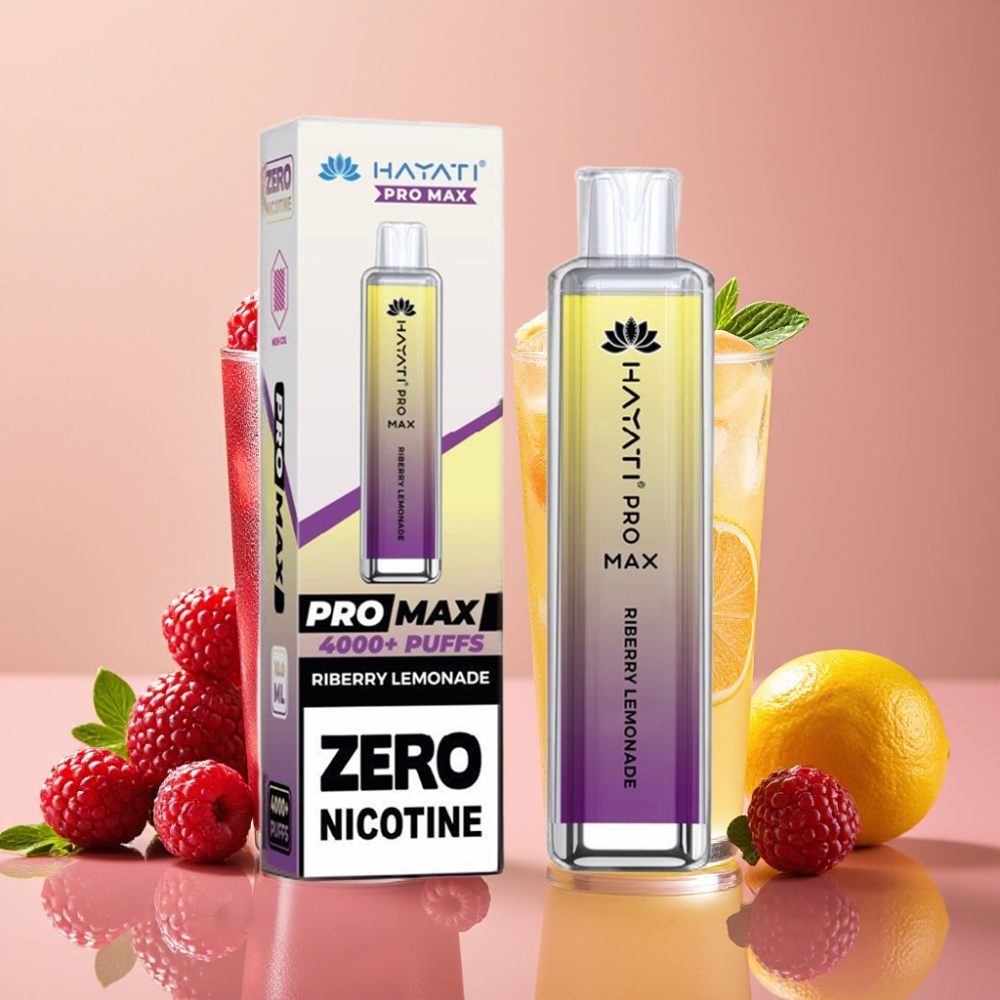 Hayati Pro Max 4000 Puffs Double Mesh 1.1 Ohm Rechargeable Citron Framboise