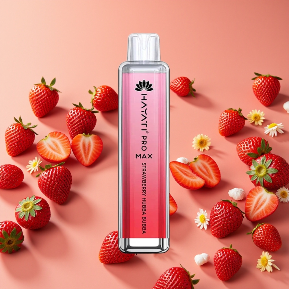 Hayati Pro Max 4000 Puffs E-cigarette Jetable Fraise Hubba Bubba, 2ml/10ml, 1400mAh