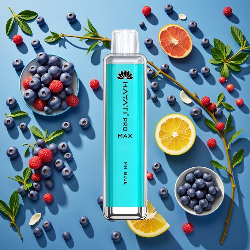 Hayati Pro Max 4000 Puffs E-cigarette Jetable Rechargeable Mr Bleu, 2ml/10ml, 1400mAh