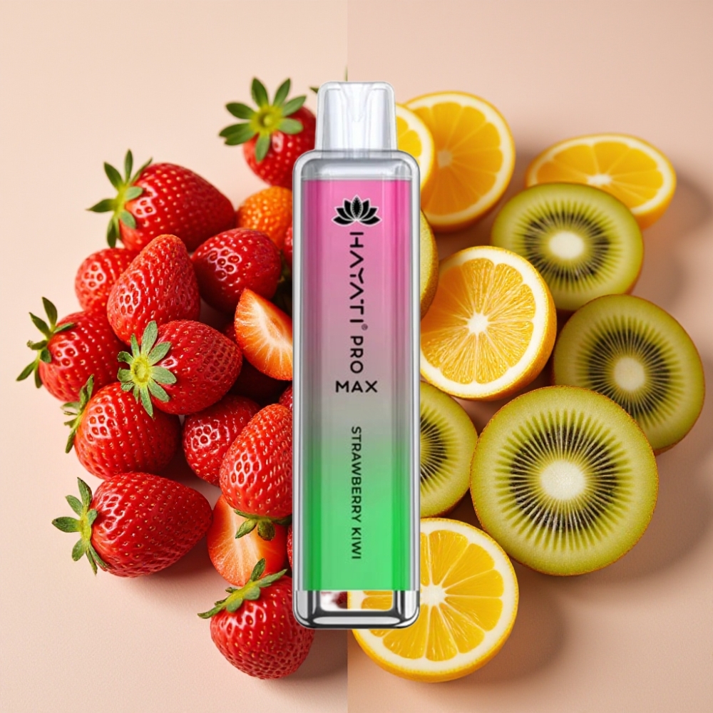 Hayati Pro Max 4000 Puffs Fraise Kiwi - 1400mAh, Rechargeable, TPD
