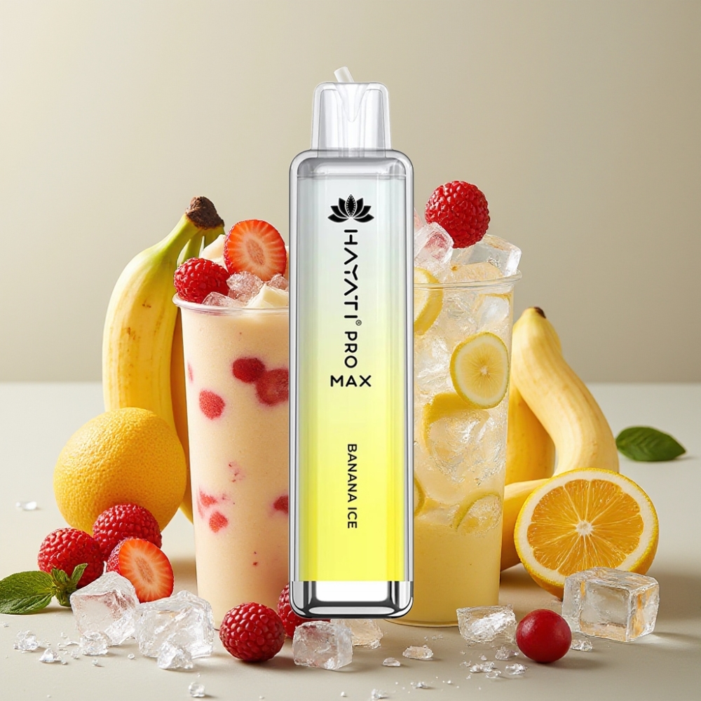 Hayati Pro Max 4000 Puffs Glace Banane - 1400mAh, Rechargeable, 2ml/10ml