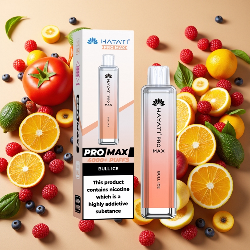 Hayati Pro Max 4000 Puffs Glace Taureau 2% 5% 1400mAh TPD