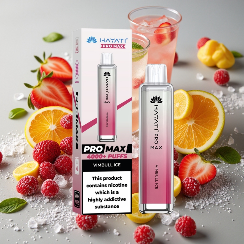 Hayati Pro Max 4000 Puffs Glace Vimbull, 5% Nicotine, 1400mAh, Rechargeable