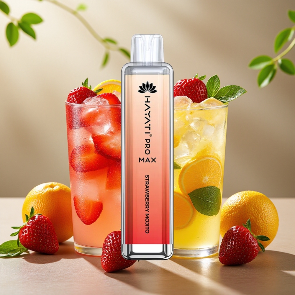 Hayati Pro Max 4000 Puffs Mojito à la Fraise 2ml 1400mAh Rechargeable