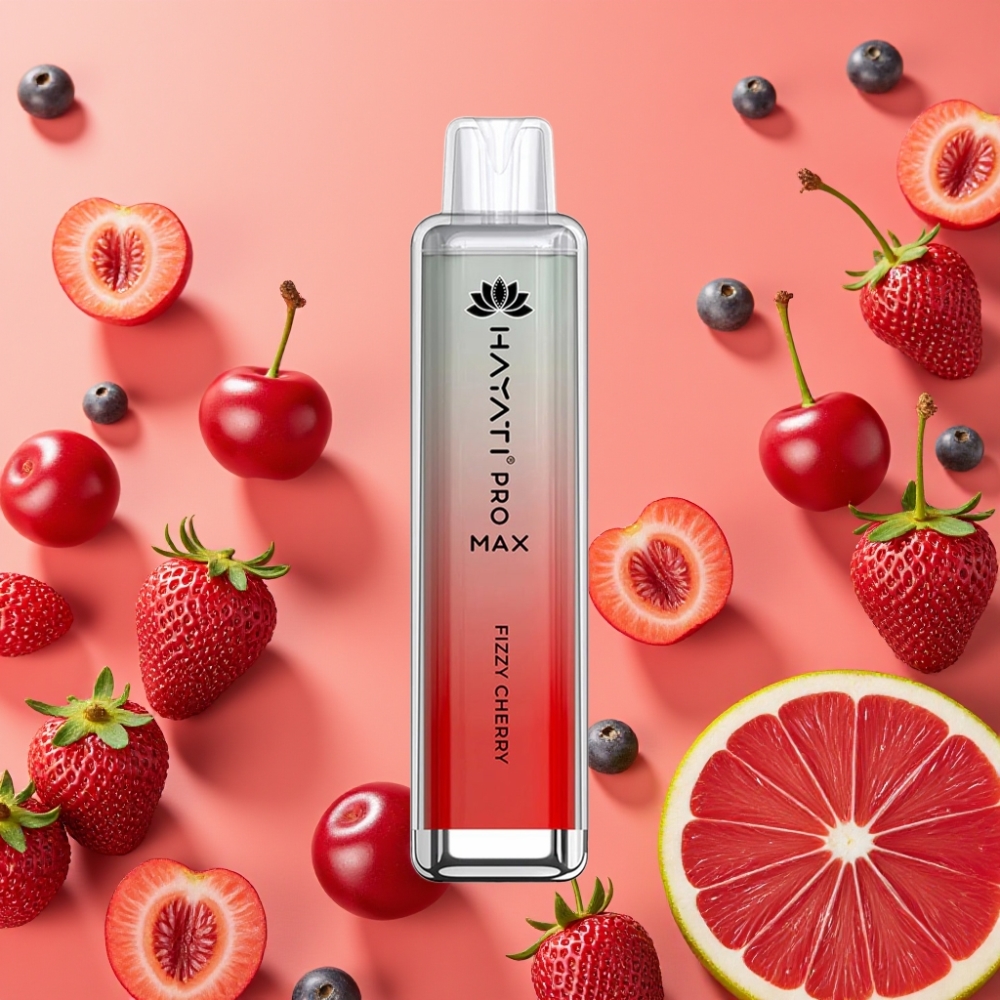 Hayati Pro Max 4000 Puffs Rechargeable 2%-5% Nicotine Fizzy Cherry