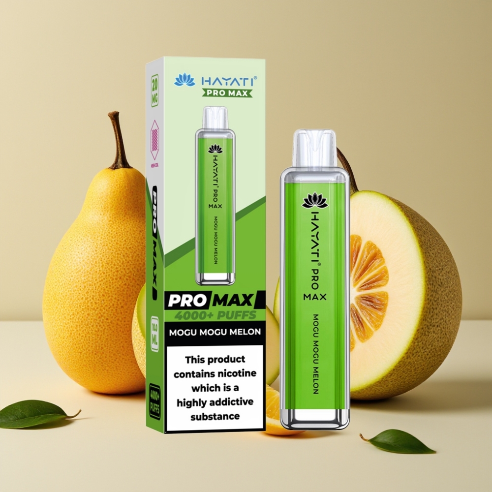 Hayati Pro Max 4000 Puffs Rechargeable 2ml/10ml 1400mAh Melon Mogu Mogu