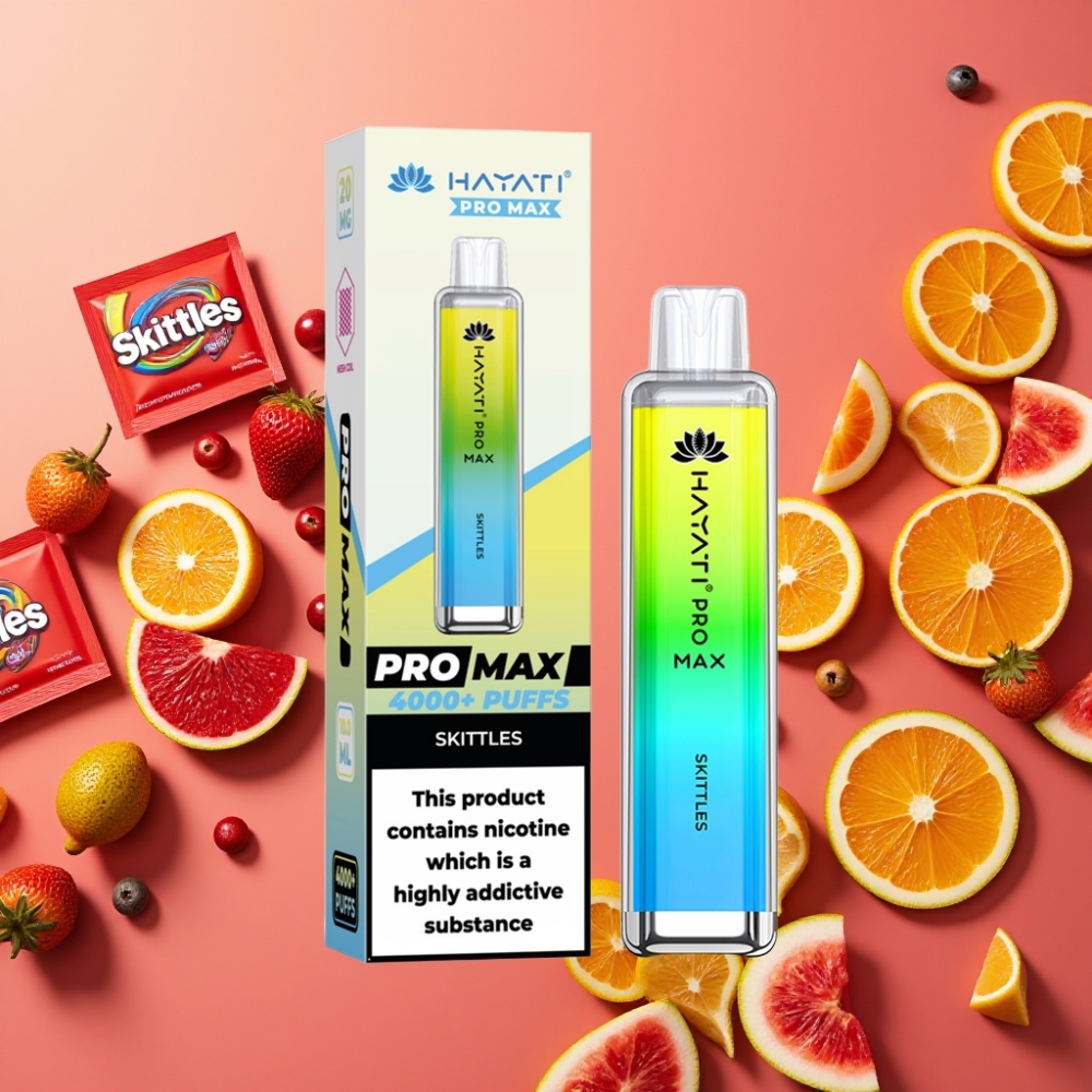 Hayati Pro Max 4000 Puffs Skittles Rechargeable 1400mAh 2ml/10ml TPD