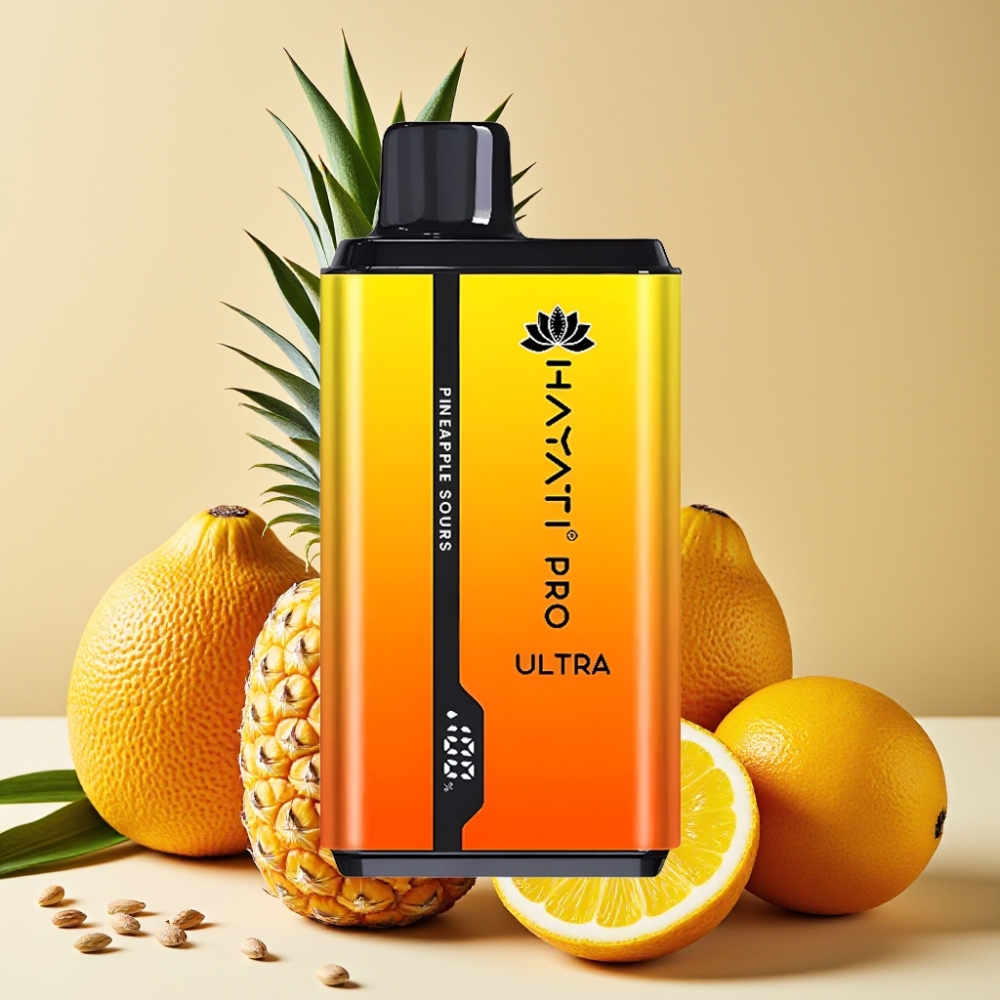 Hayati Pro Ultra 15000 Puffs Ananas Aigre-Doux 2×12ml 2% 49 saveurs