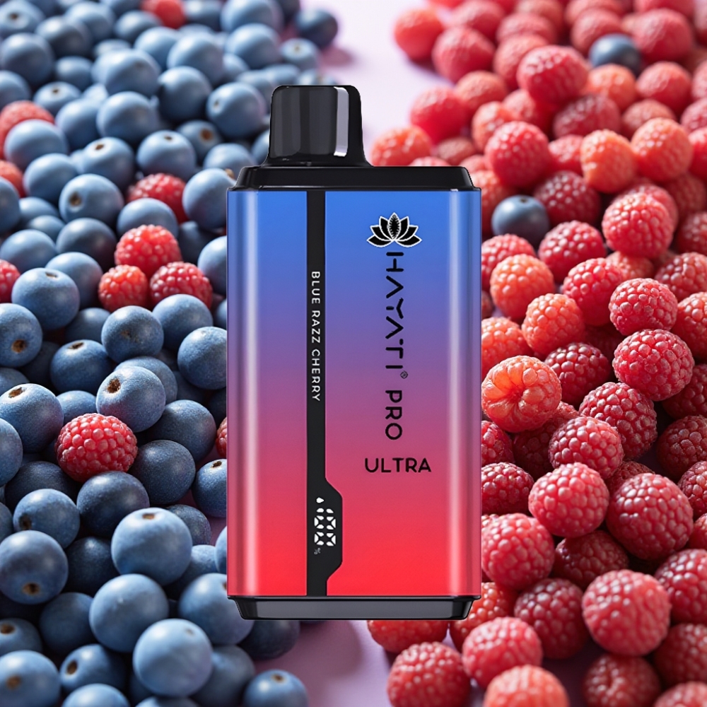 Hayati Pro Ultra 15000 Puffs Bleu Framboise Cerise – 850mAh 24ml 2% 49 arômes