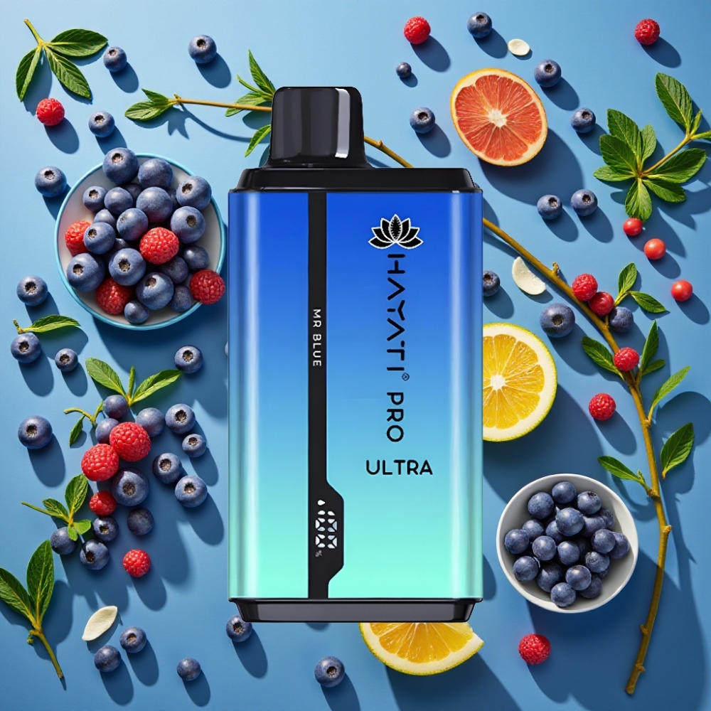Hayati Pro Ultra 15000 Puffs Bleu Monsieur 2×12ml 2% 49 saveurs