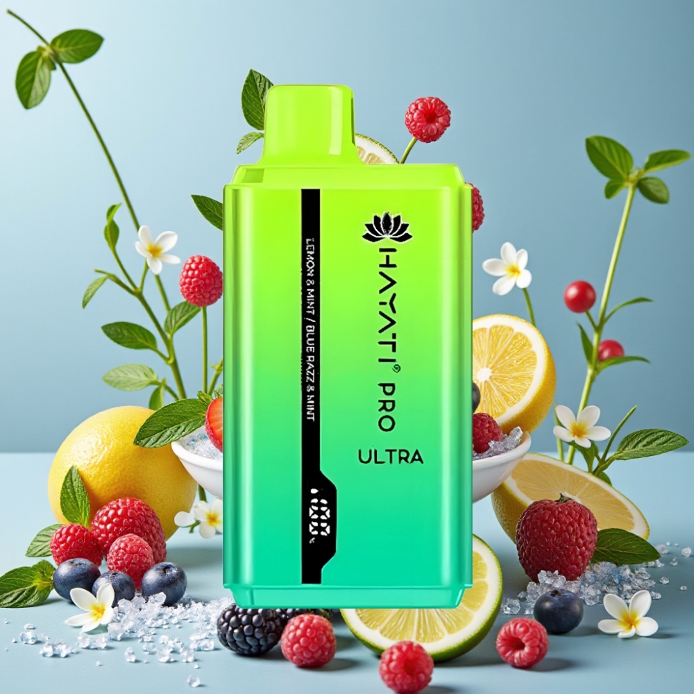 Hayati Pro Ultra 15000 Puffs Citron & Menthe Blue Razz & Menthe 2×12ml 2%
