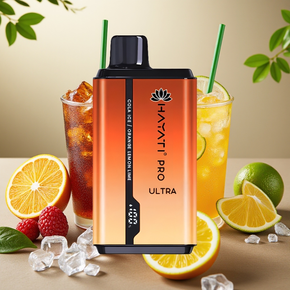 Hayati Pro Ultra 15000 Puffs Cola Glacé Orange Citron Vert 850mAh 2×12ml 2%