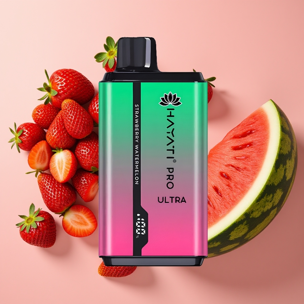 Hayati Pro Ultra 15000 Puffs Fraise Pastèque 2×12ml 2% 49 saveurs