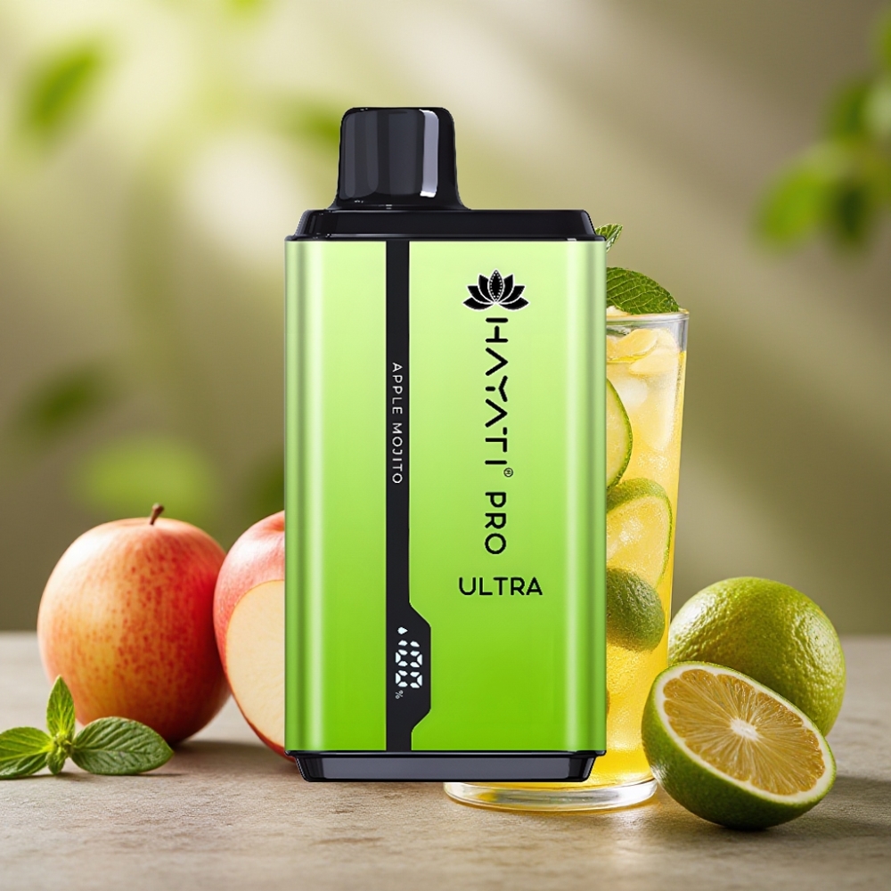 Hayati Pro Ultra 15000 Puffs Mojito Pomme 12ml×2 2% France vape fournisseur
