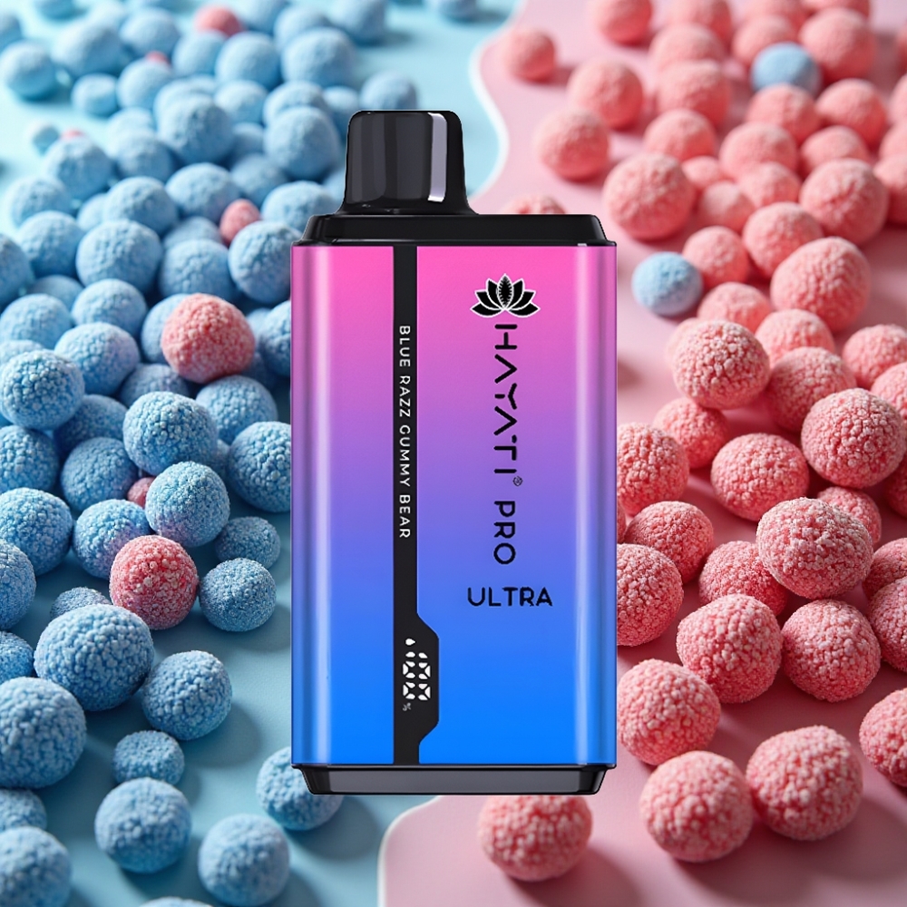 Hayati Pro Ultra 15000 Puffs Ourson Gommeux Bleu 850mAh 2×12ml 2%