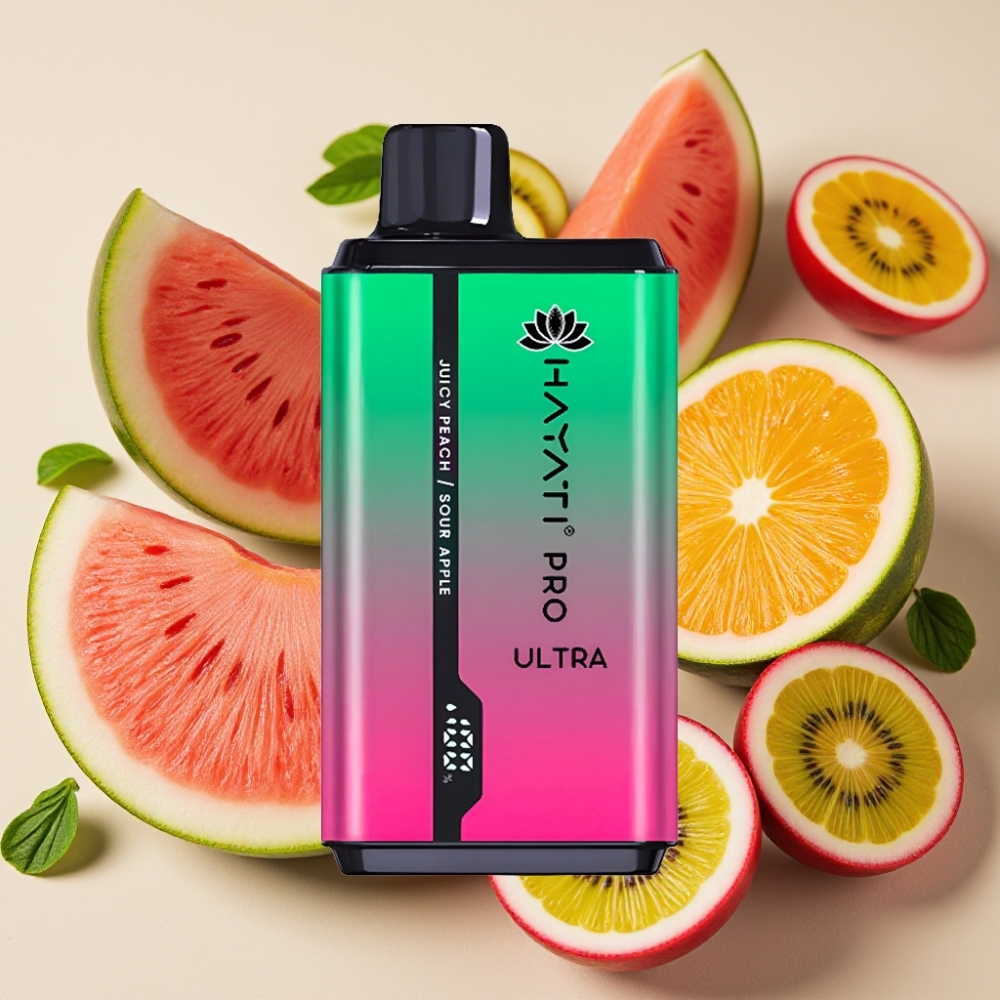 Hayati Pro Ultra 15000 Puffs Pastèque Kiwi Fruit de la Passion 850mAh 24ml